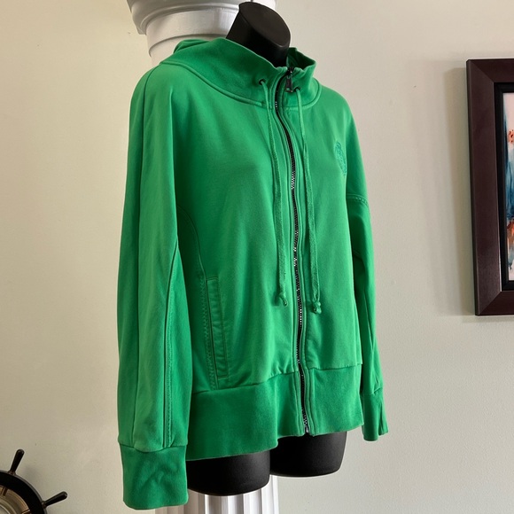 Ralph Lauren Active LRL Women's Green Full Zip Jacket Hoodie Crest Embroidered - Picture 6 of 11
